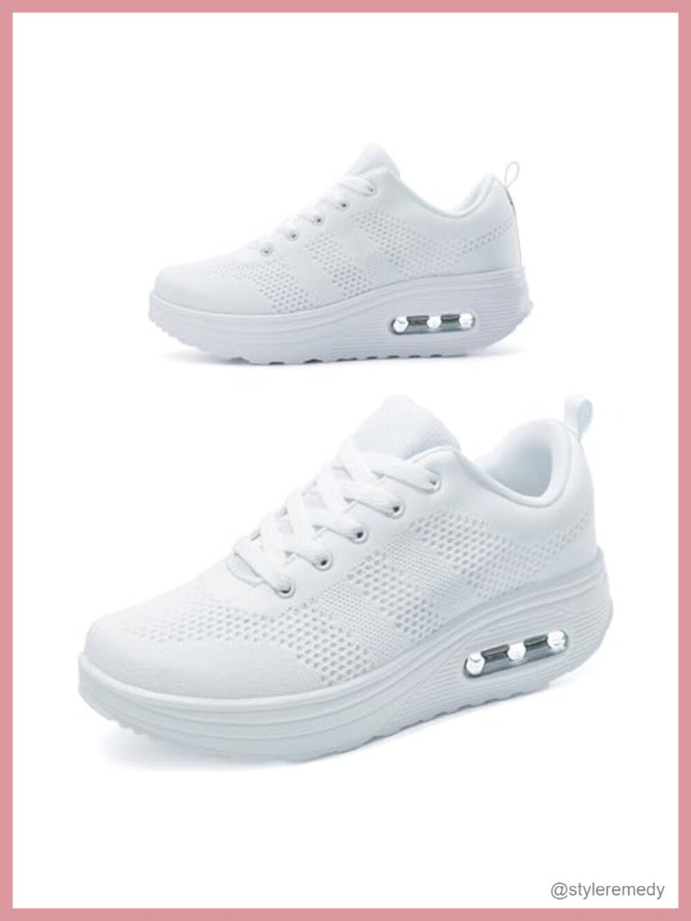 Platform Sneakers Air Cushion Thick Rocker Bottom Walking Shoes